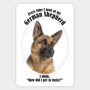 Lucky German Shepherd Magnet